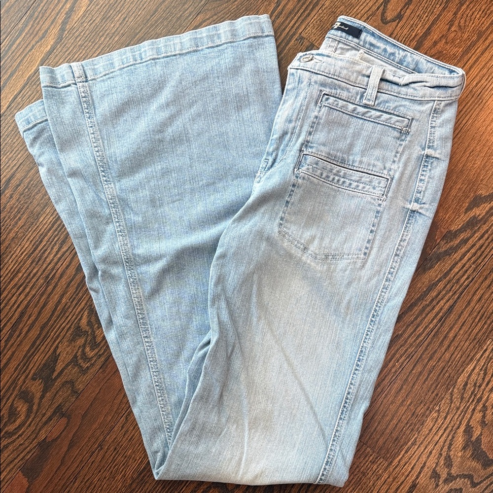 7 For All Mankind Light Blue Flare Jeans